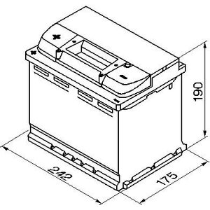 BOSCH S5 006 Käynnistysakku 12V 63Ah 610A R+ 242x175x190mm