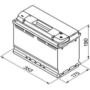 BOSCH S5 013 Käynnistysakku 12V 100Ah 830A R+ 353x175x190mm
