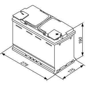 BOSCH S5 A08 AGM Käynnistysakku 12V 70Ah 760A R+ 278x175x190mm