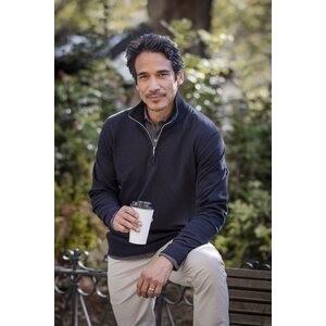 CUTTER & BUCK Oakville -miesten puolivetoketjullinen neulepusero