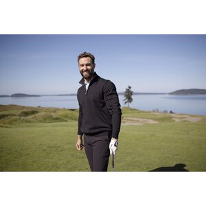CUTTER & BUCK Oakville -miesten puolivetoketjullinen neulepusero