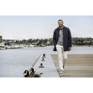 CUTTER & BUCK Oakville -miesten puolivetoketjullinen neulepusero