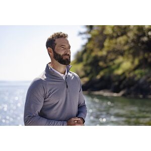 CUTTER & BUCK Coos Bay -miesten puolivetoketjullinen paita