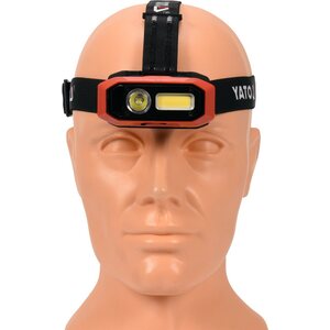 YATO Ladattava LED-otsavalo liiketunnistimella 800lm
