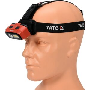 YATO Ladattava LED-otsavalo liiketunnistimella 800lm