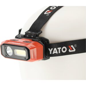 YATO Ladattava LED-otsavalo liiketunnistimella 800lm