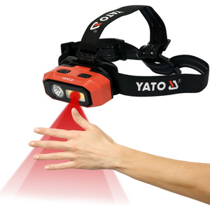 YATO Ladattava LED-otsavalo liiketunnistimella 800lm
