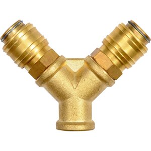 YATO Y-liitin paineilmalle, 2 x pikaliitin naaras + G3/8" sisäkierre