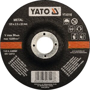YATO Katkaisulaikka 125 x 2,5 x 22 mm