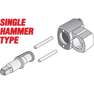 YATO Paineilmakäyttöinen mini-iskukone, 1/2", 1200 Nm