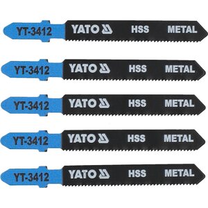 YATO T-tyypin pistosahanterät metallille, HSS, 21 TPI (5 kpl)