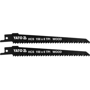YATO Puukkosahanterät puulle, HCS, 150 mm, 6 TPI (2 kpl)