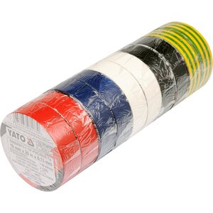 YATO Sähköteippikokoelma PVC 19 m x 20 mm 10 kpl