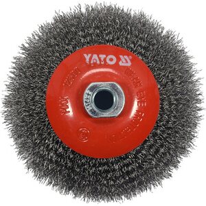 YATO Kuppiharja 125 mm, M14, INOX-teräslanka