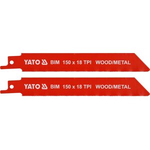 YATO Puukkosahanterät puulle ja metallille, BiM, 150 mm, 18 TPI (2 kpl)