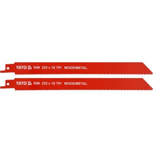 YATO Puukkosahanterät puulle ja metallille, BiM, 225 mm, 10 TPI (2 kpl)