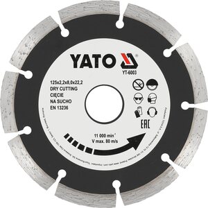 YATO Timanttilaikka, segmentti, kuiva 125 x 2,2 x 8,0 x 22,2 mm