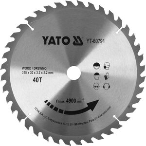 YATO TCT BLADE FOR WOOD 315X40TX30MM