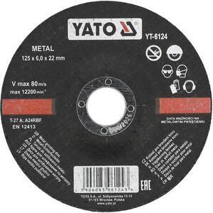 YATO Hiomalaikka, metalli 125 x 6.0 x 22 mm
