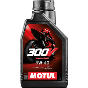 MOTUL 300V Road Racing 5W-40 4T Pilnībā sintētiska ESTER Core® sacīkšu motoreļļa 1L
