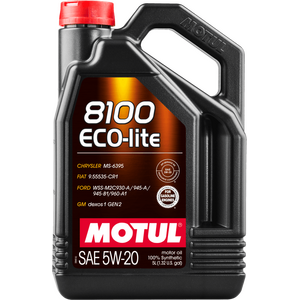 MOTUL 8100 ECO-lite 5W-20 Напълно синтетично моторно масло 5 л (API SQ, GM Dexos1 Gen2)