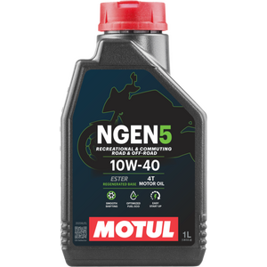 MOTUL NGEN 5 10W-40 4T perdirbtos sintetinės esterių pagrindu pagamintos variklio alyvos 1 l (API SP, JASO MA2)