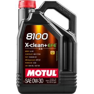 MOTUL 8100 X-clean+EFE 0W-30 Pilnai sintetinė variklio alyva 5 l (ACEA C3, MB 229.52)