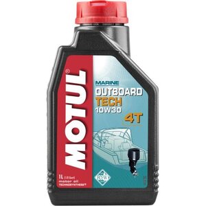 MOTUL „Outboard Tech 10W-30 4T Technosynthese®“ pakabinamų variklių alyva, 1 l (API SJ/SG, NMMA FC-W)