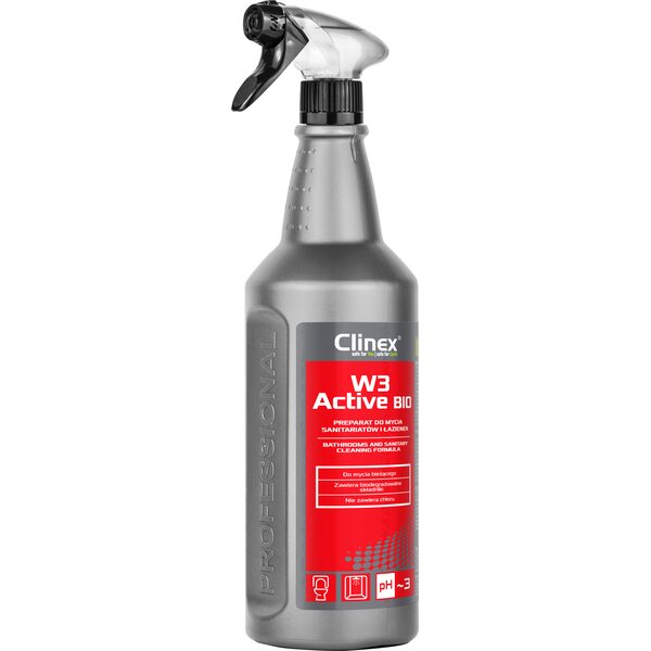 CLINEX W3 Active Bio - Kylpyhuoneiden ja saniteettitilojen puhdistusaine 1L
