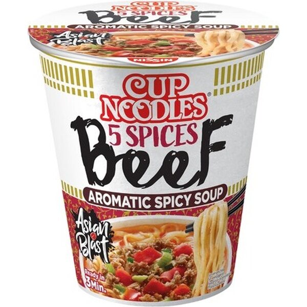 NISSIN Aromaatne vürtsikas veiselihamaitseline kiirnuudlisupp 63 g