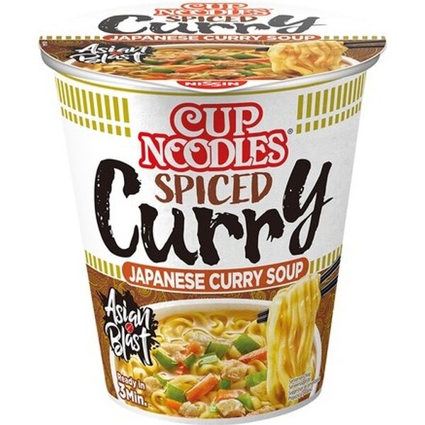 NISSIN Japán curry ízű instant tésztaleves 67 g