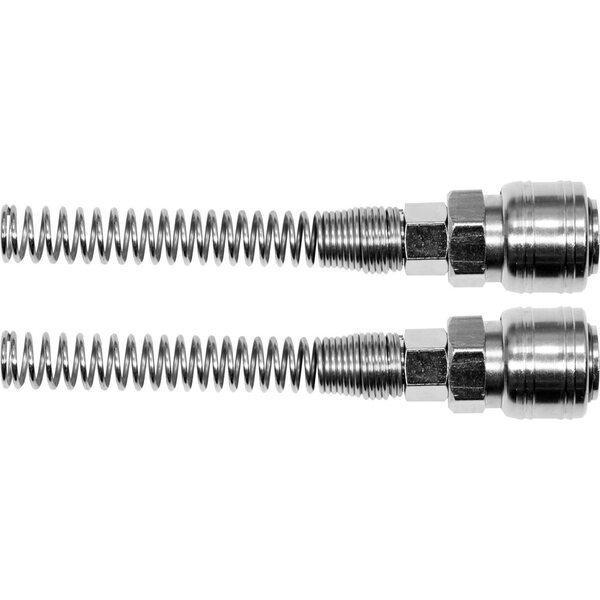 YATO Paineilmapikaliitin jousisuojalla, naaras, 6x10mm letkulle 2 kpl