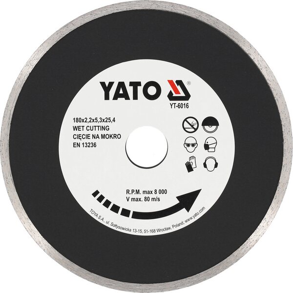 YATO Timanttilaikka 180 x 2,2 x 5,3 x 25,4 mm