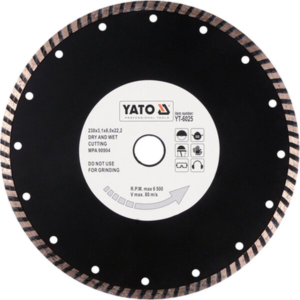 YATO Timanttilaikka, turbo 230 x 3,1 x 8,0 x 22,2 mm