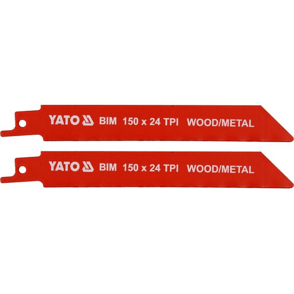 YATO Puukkosahanterät puulle ja metallille, BiM, 150 mm, 24 TPI (2 kpl)