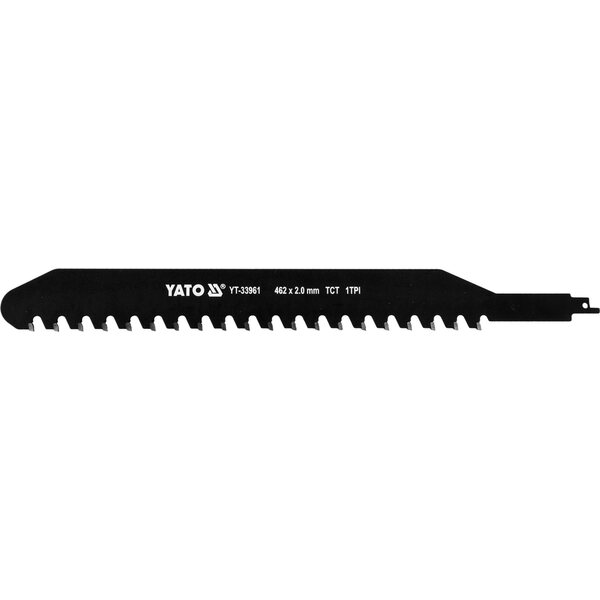 YATO Kovametallikärkinen puukkosahanterä paksuille väliseinille, TCT, 462 x 2 mm, 1 TPI