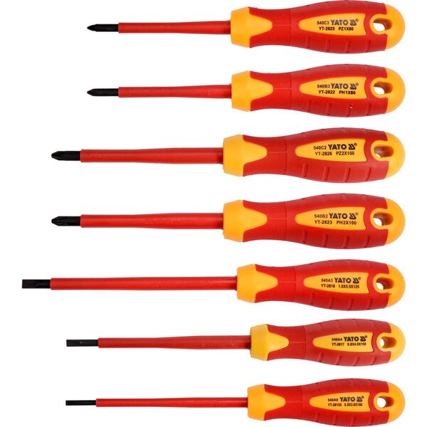 YATO INSULATED SCREWDRIVER SET 1000 V 7 PCS