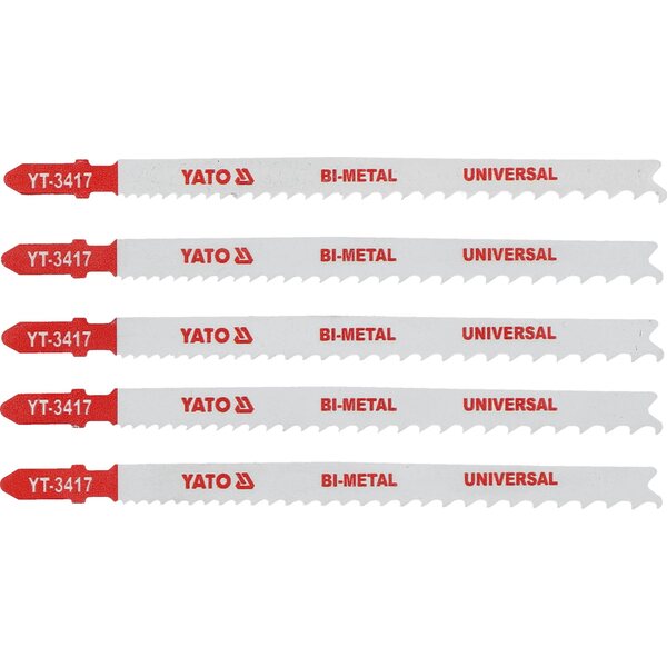 YATO T-tyypin pistosahanterät puulle ja metallille, BiM, 10-5 TPI (5 kpl)