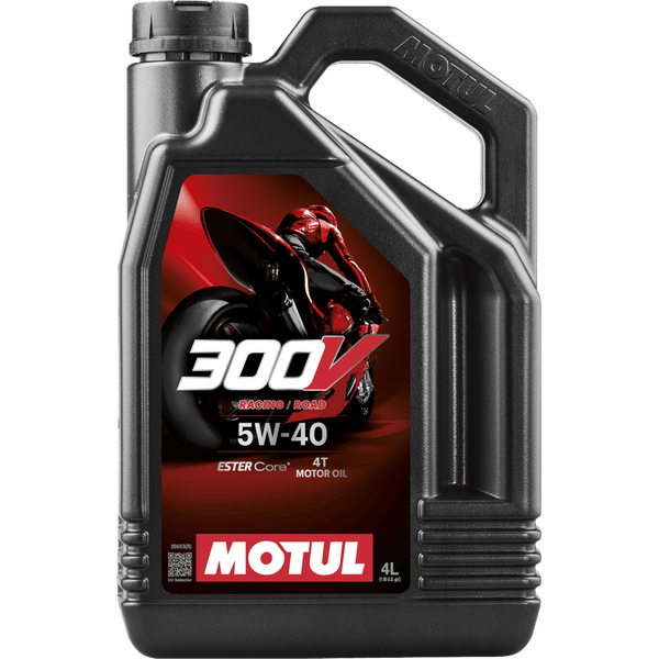 MOTUL 300V Road Racing 5W-40 4T Πλήρως συνθετικό λάδι αγωνιστικού κινητήρα ESTER Core® 4L