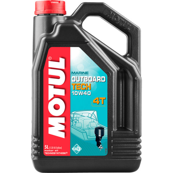 MOTUL Outboard Tech 10W-40 4T Technosynthese® piekarināmā dzinēja eļļa 5L (API SL)