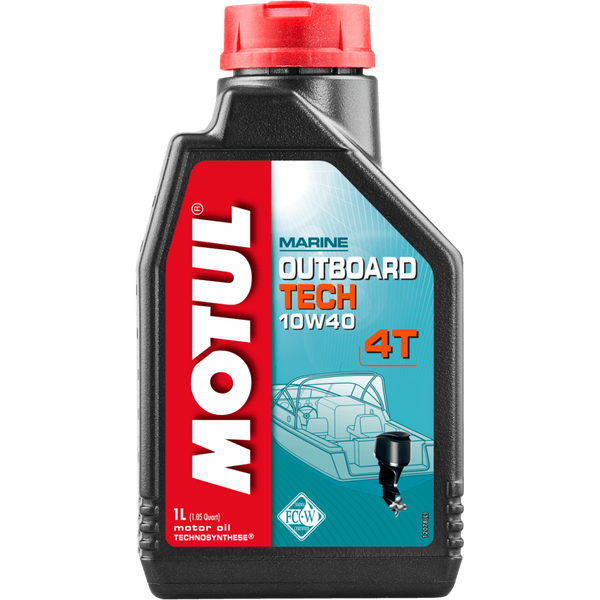 MOTUL Óleo mineral para motor de popa Outboard Tech 4T 10W-40 1L (API SL, NMMA FC-W)