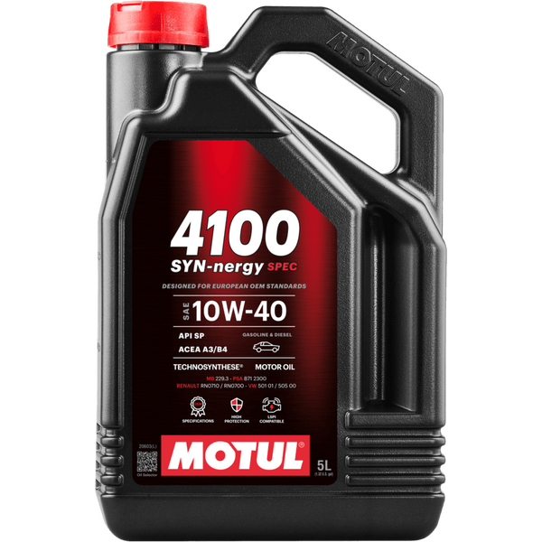 MOTUL 4100 SYN-nergy Spec 10W-40 Technosynthese® variklio alyva 5 l (ACEA A3/B4, API SP)