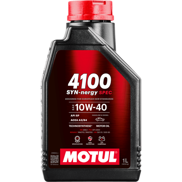 MOTUL 4100 SYN-nergy Spec 10W-40 Technosynthese® variklio alyva 1 l (ACEA A3/B4, API SP)