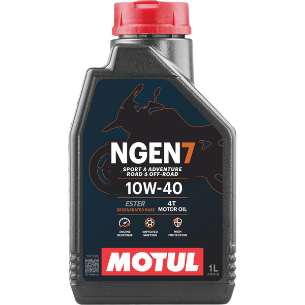 MOTUL NGEN 7 10W-40 4T perdirbtos sintetinės esterių pagrindu pagamintos variklio alyvos 1 l (API SP, JASO MA2)