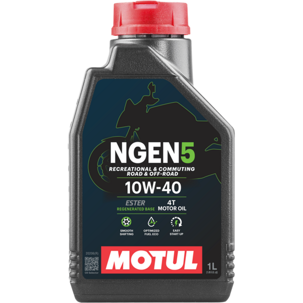 MOTUL NGEN 5 10W-40 4T perdirbtos sintetinės esterių pagrindu pagamintos variklio alyvos 1 l (API SP, JASO MA2)