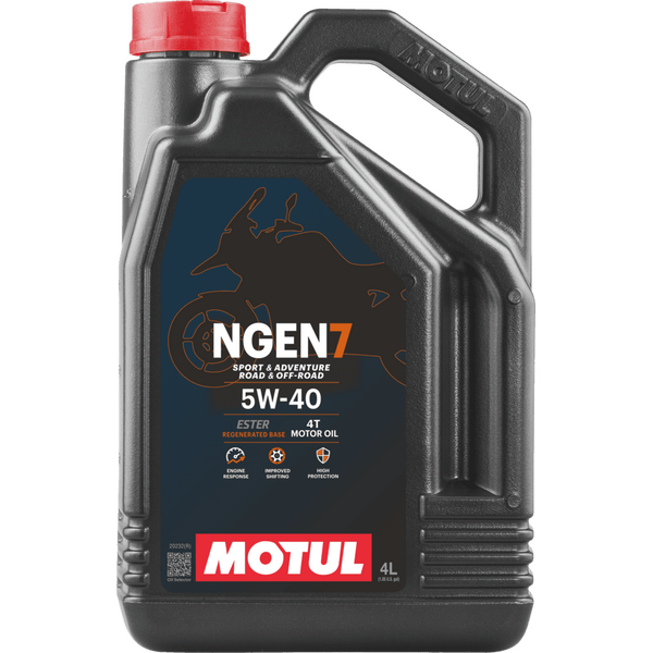 MOTUL NGEN 7 5W-40 4T perdirbtos sintetinės esterių pagrindu pagamintos variklio alyvos 4 l (API SP, JASO MA2)
