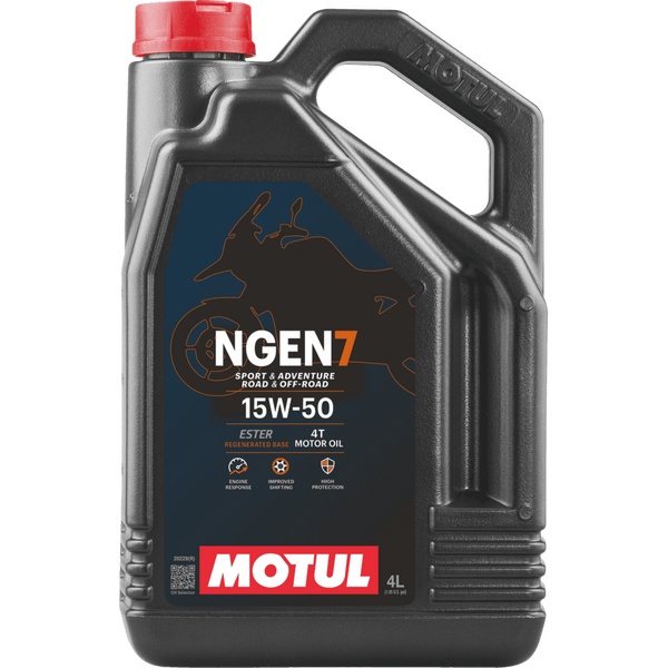MOTUL NGEN 7 15W-50 4T 재활용 합성 에스테르 기반 엔진 오일 4L (API SP, JASO MA2)