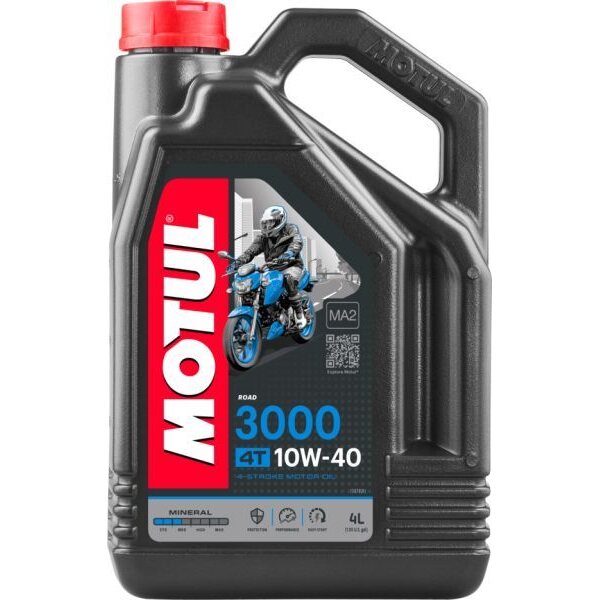 MOTUL 3000 10W-40 4T Mineralinė variklio alyva 4L (API SM. JASO MA2)